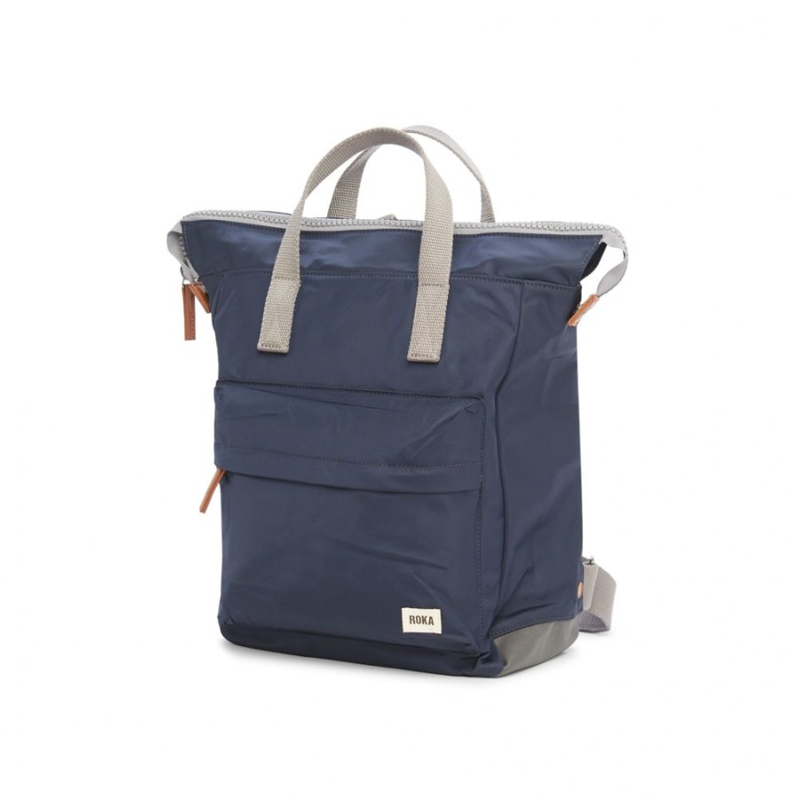 Bags Roka London | Bantry B Medium Sustainable Nylon Midnight