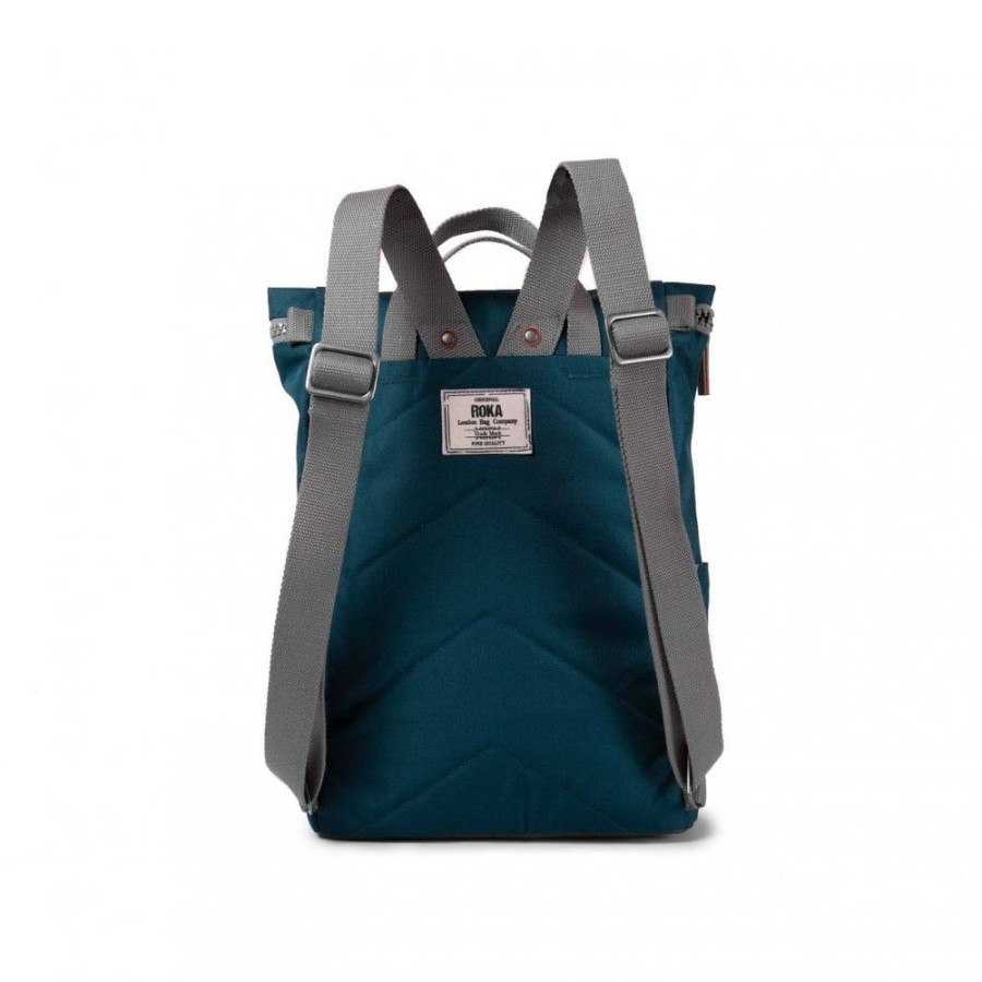 Bags Roka London | Finchley A Small Sustainable Canvas Teal