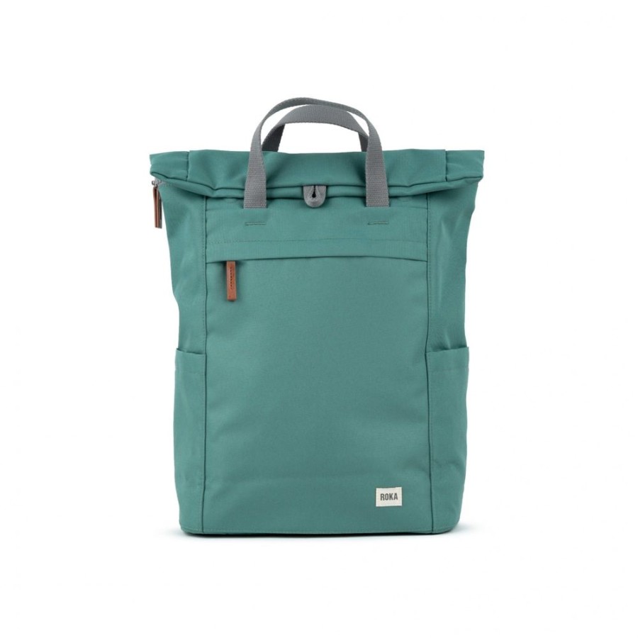 Bags Roka London | Finchley A Large Recycled Canvas Sage