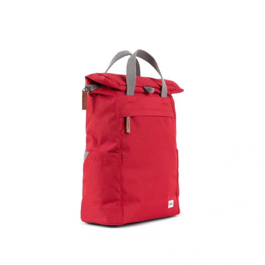 Bags Roka London | Finchley A Medium Sustainable Canvas Mars Red