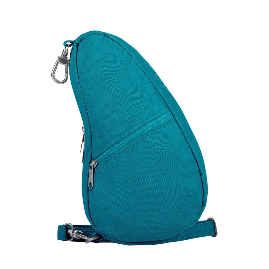 Bags Healthy Back Bag | 6100 Cp Capri Blue Textured Nylon Mini Baglett