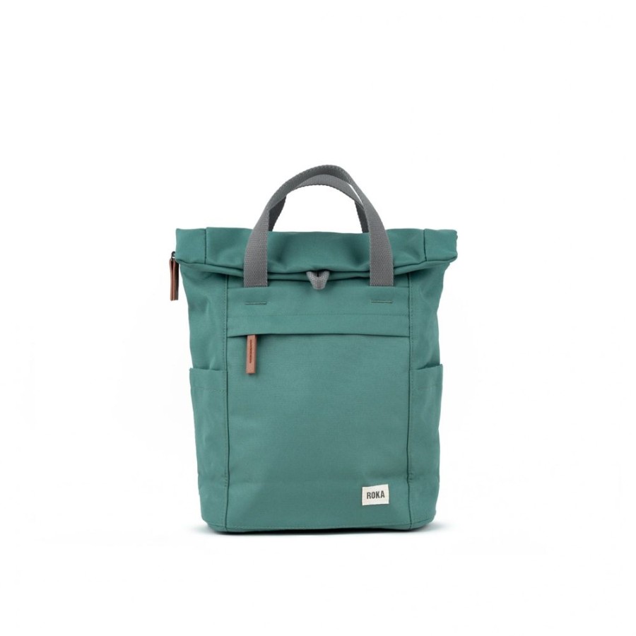 Bags Roka London | Finchley A Small Recycled Canvas Sage