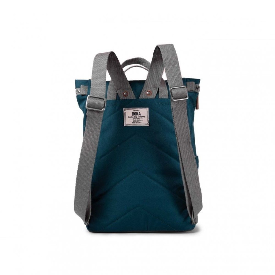 Bags Roka London | Finchley A Medium Sustainable Canvas Teal