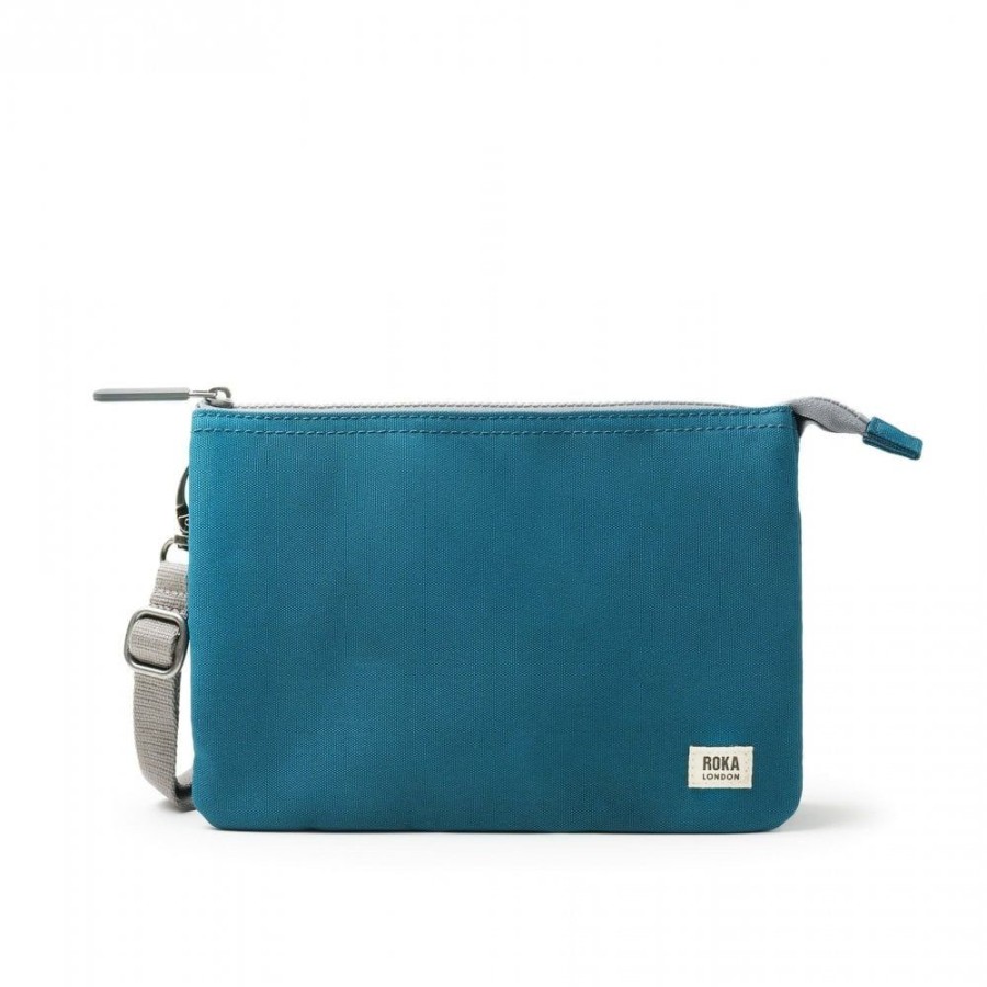 Bags Roka London | Carnaby Xl Recycled Canvas Marine