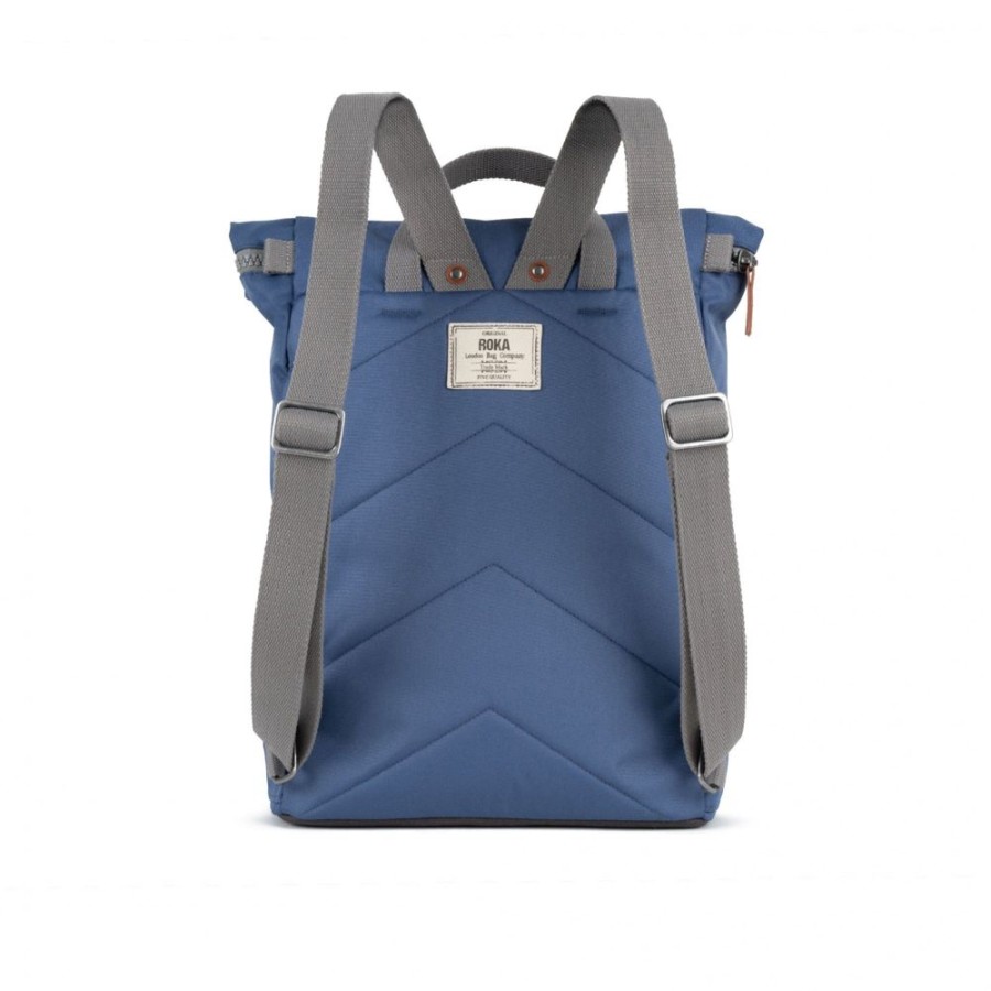 Bags Roka London | Finchley A Large Recycled Canvas Burnt Blue