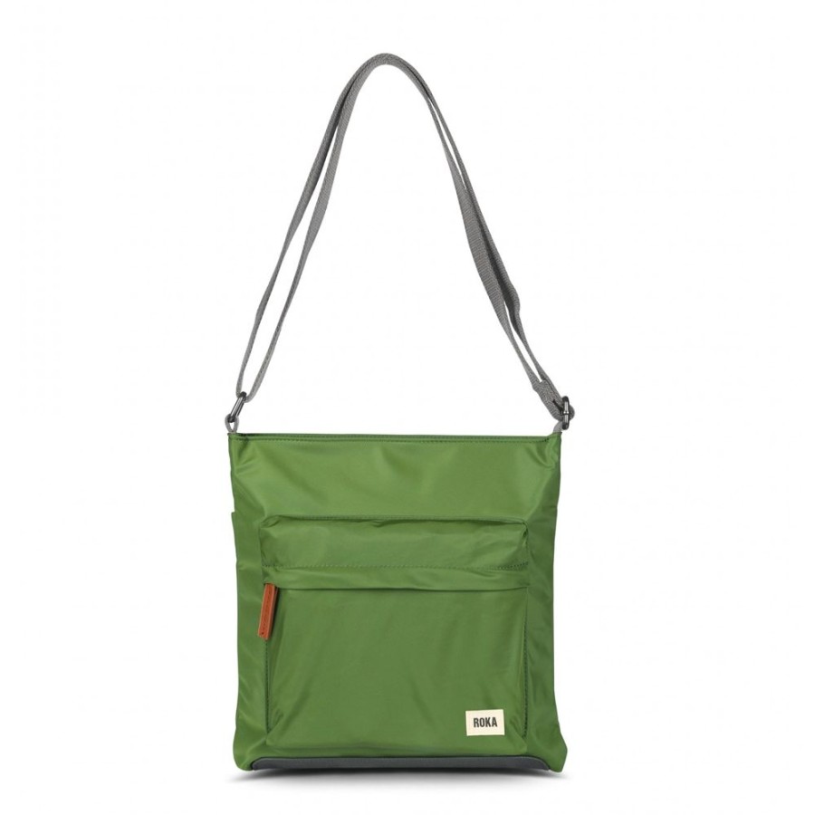 Bags Roka London | Kennington B Medium Sustainable Nylon Avocado