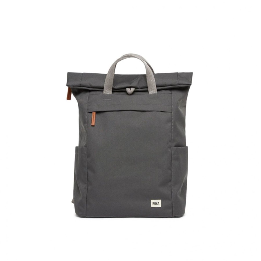 Bags Roka London | Finchley A Large Sustainable Canvas Carbon