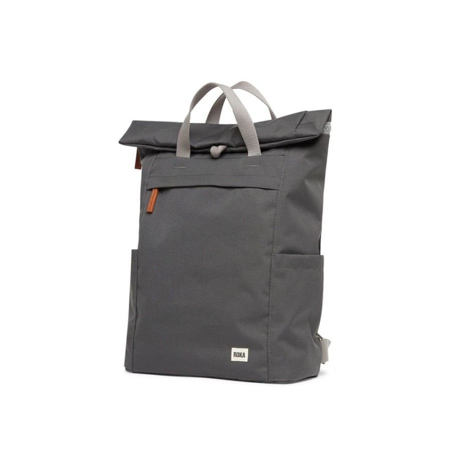 Bags Roka London | Finchley A Large Sustainable Canvas Carbon