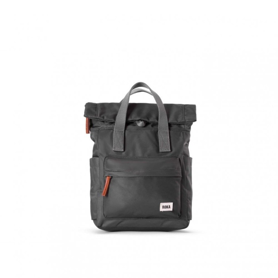 Bags Roka London | Canfield B Small Sustainable Nylon Graphite