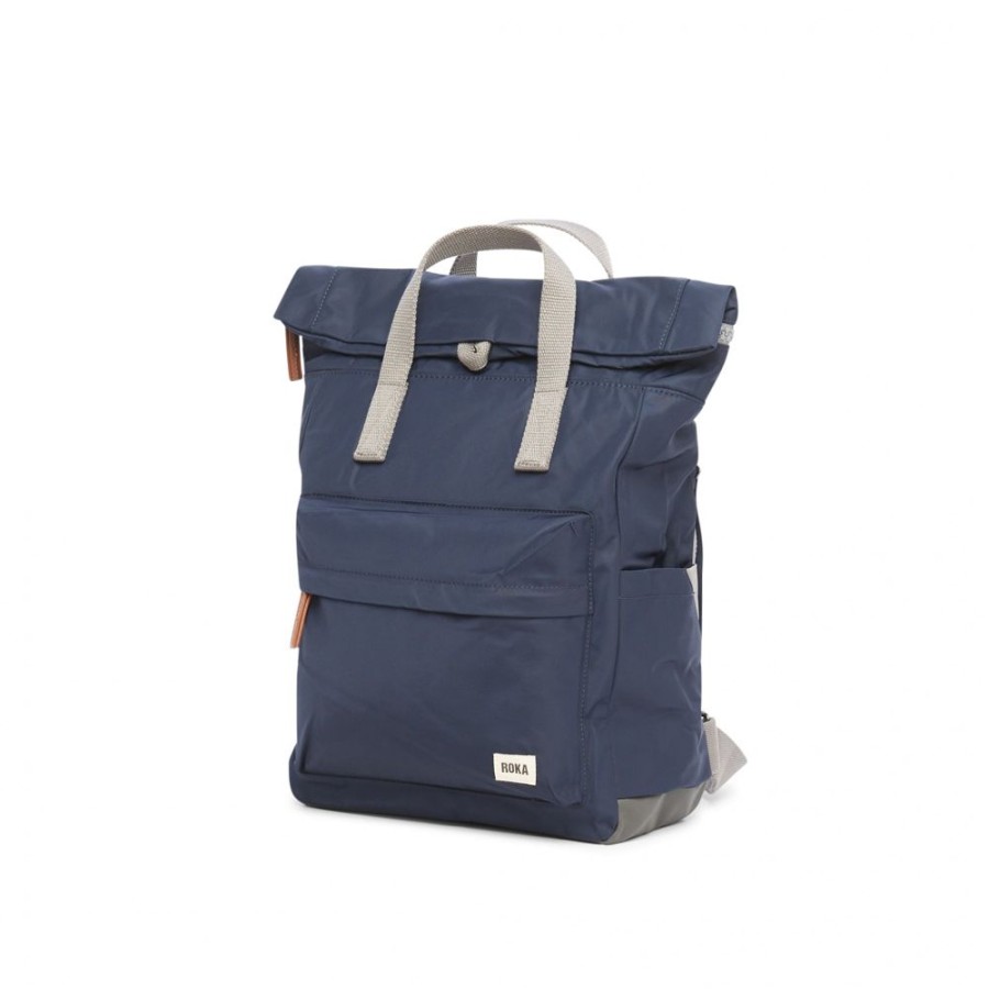 Bags Roka London | Canfield B Medium Sustainable Nylon Midnight