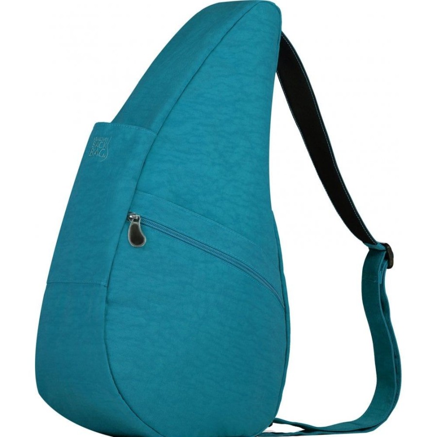 Bags Healthy Back Bag | 6304-Cp Capri Blue Textured Nylon Medium