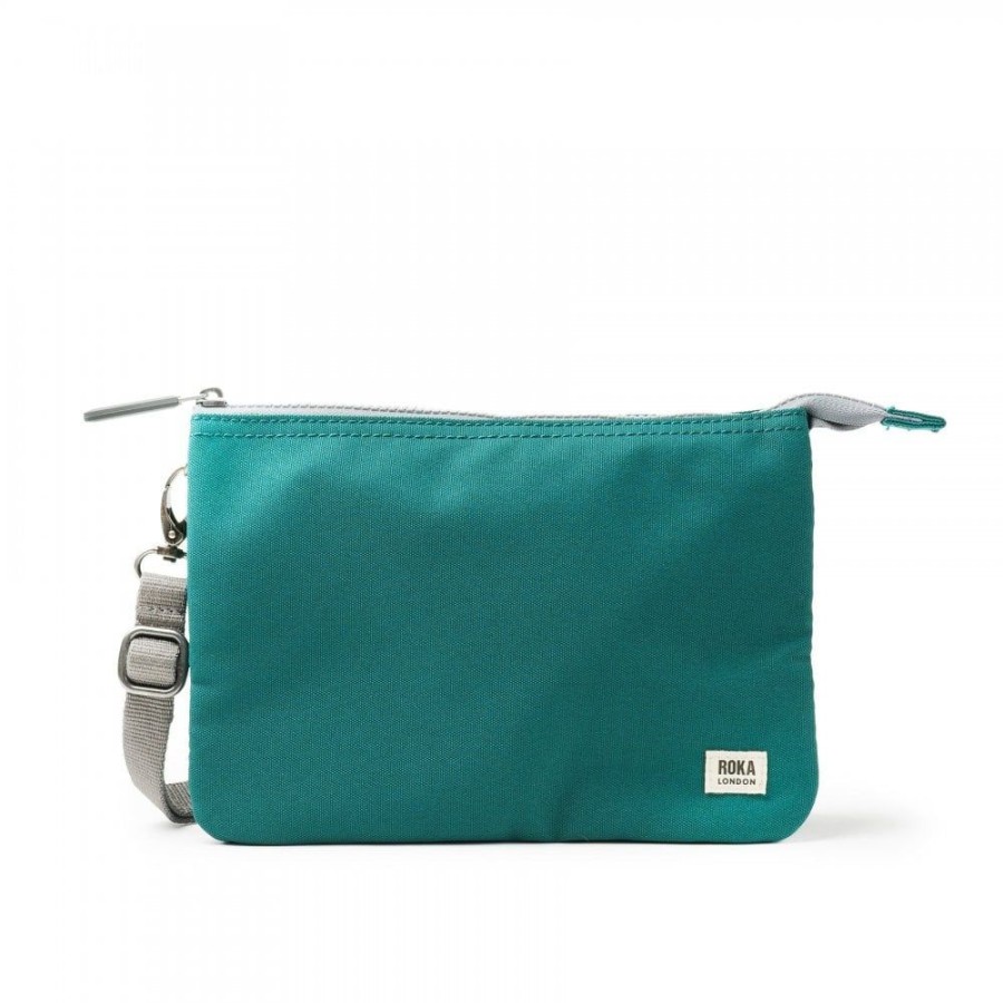 Bags Roka London | Carnaby Xl Recycled Canvas Teal