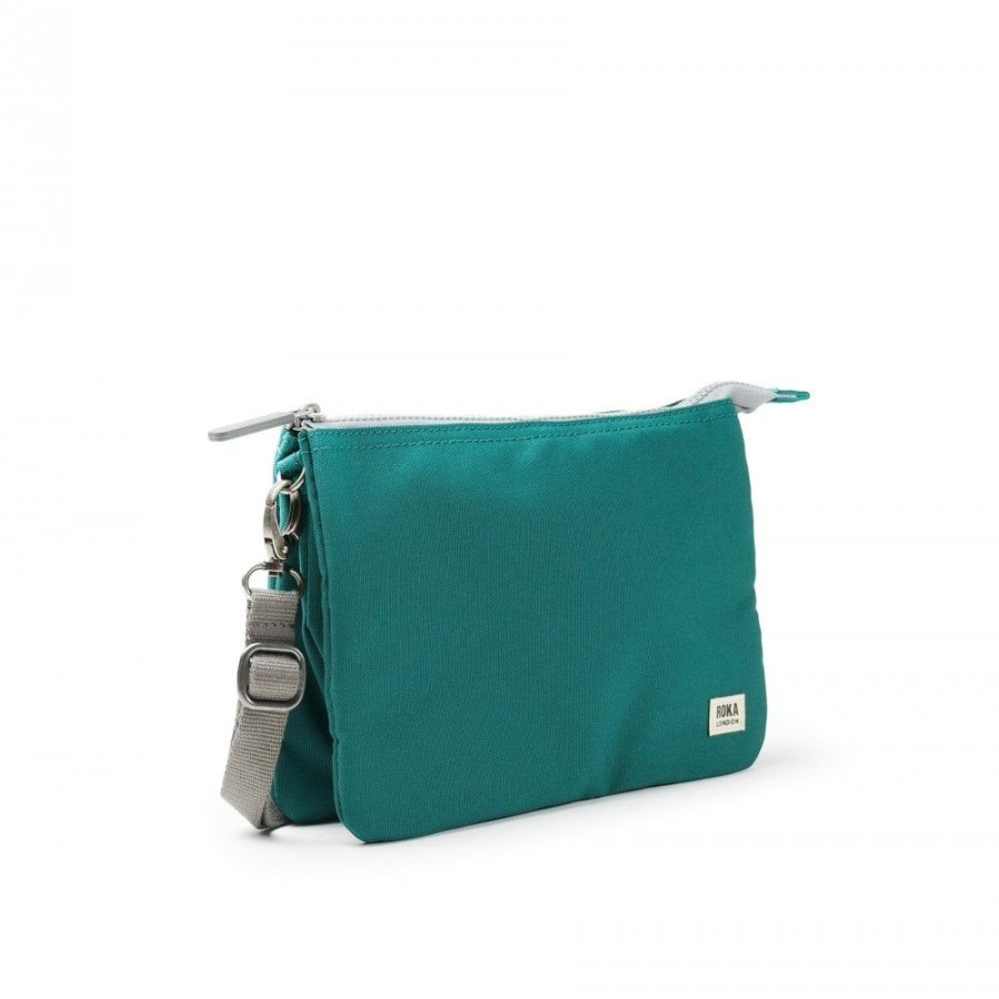 Bags Roka London | Carnaby Xl Recycled Canvas Teal