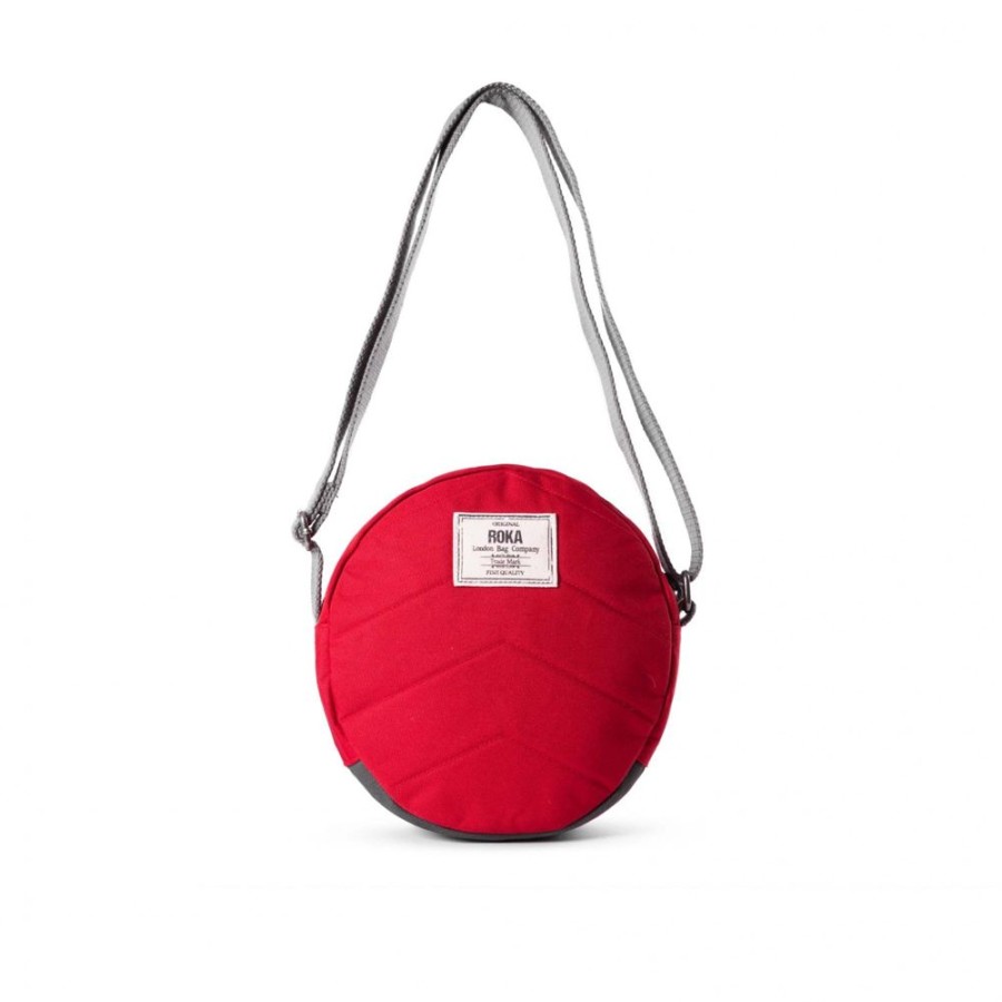 Bags Roka London | Paddington B Small Crossbody Sustainable Canvas Mars Red