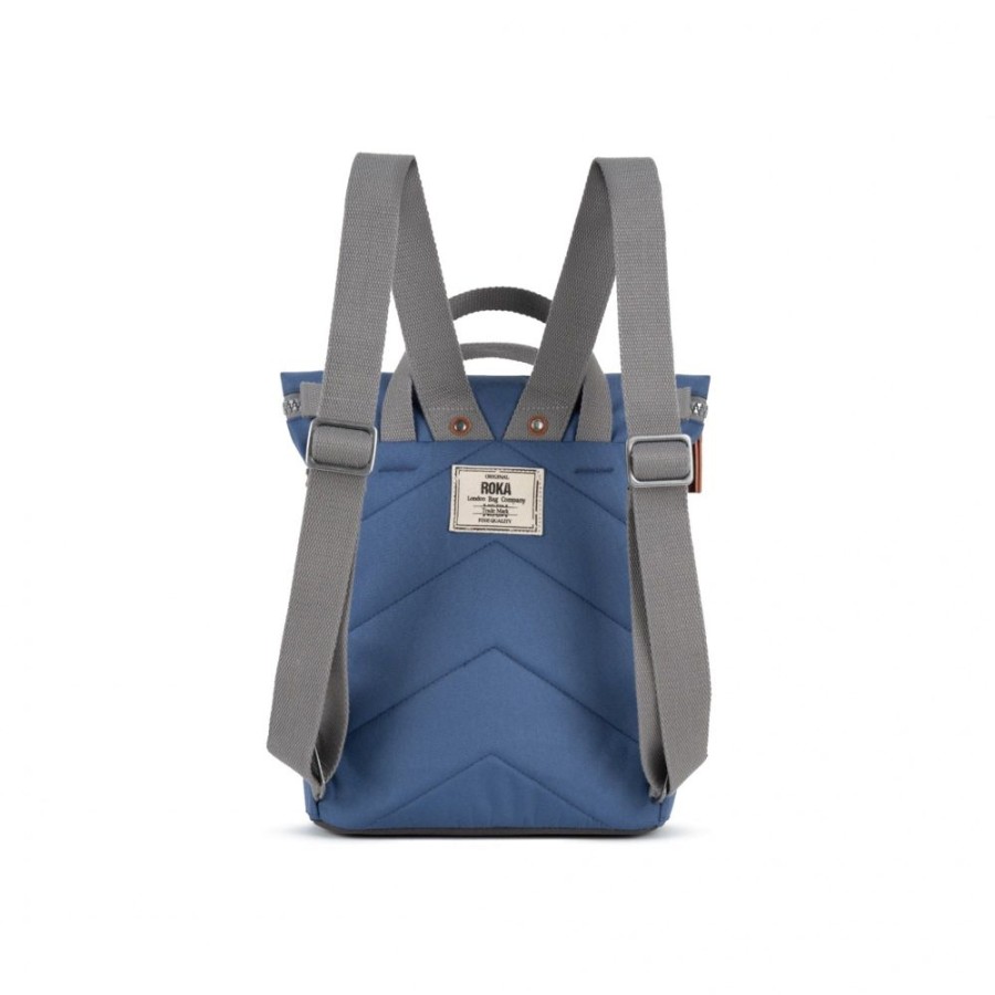 Bags Roka London | Finchley A Small Recycled Canvas Burnt Blue