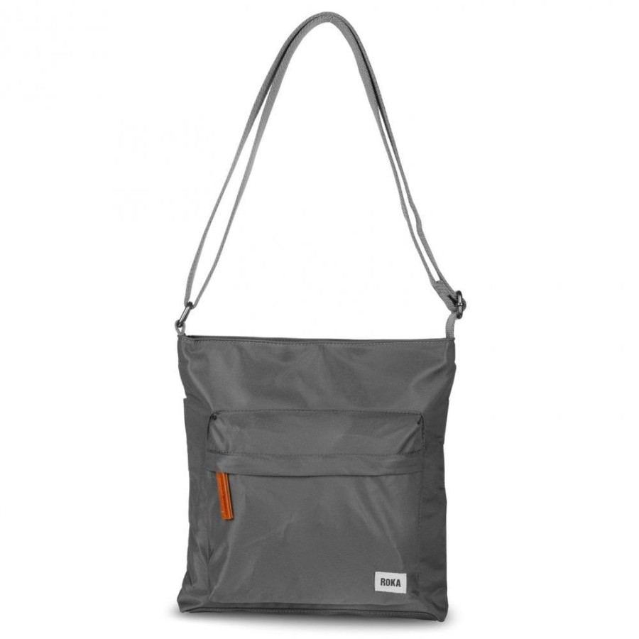 Bags Roka London | Kennington B Medium Sustainable Nylon Graphite