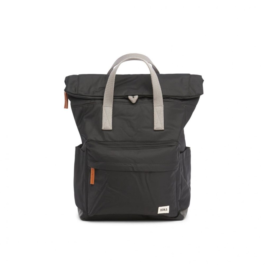 Bags Roka London | Canfield B Medium Sustainable Nylon Black