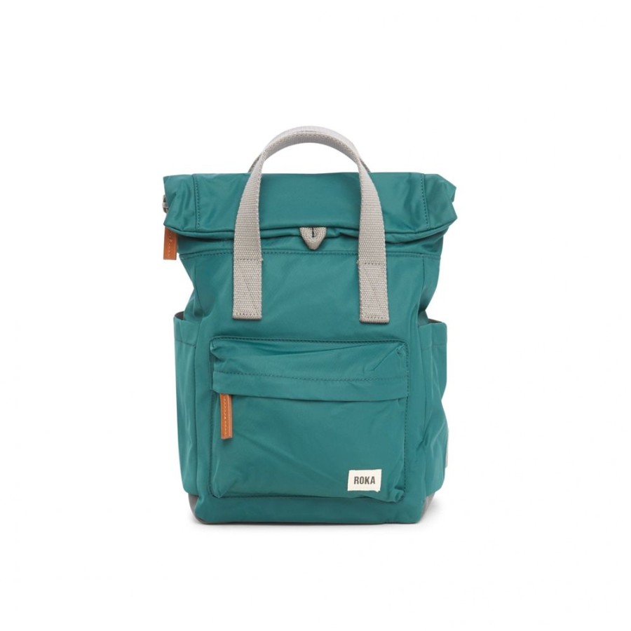 Bags Roka London | Canfield B Small Sustainable Nylon Teal