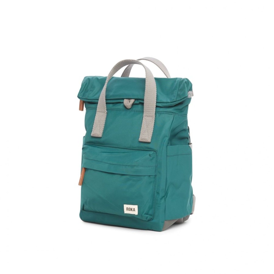 Bags Roka London | Canfield B Small Sustainable Nylon Teal