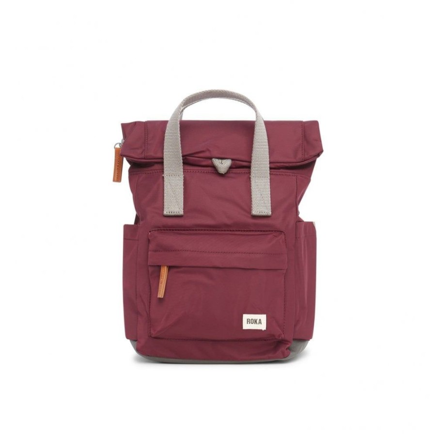 Bags Roka London | Canfield B Medium Sustainable Nylon Plum