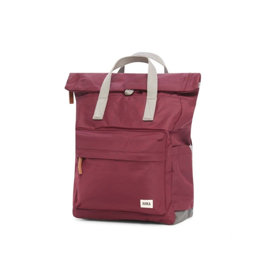 Bags Roka London | Canfield B Medium Sustainable Nylon Plum