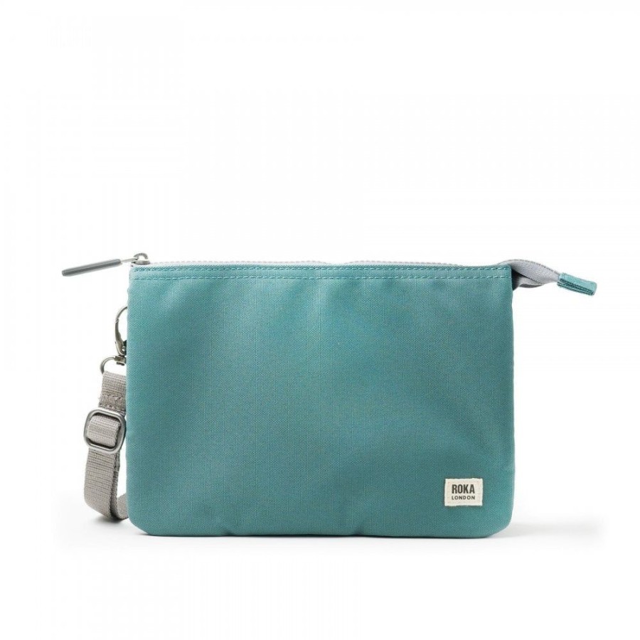 Bags Roka London | Carnaby Xl Recycled Canvas Sage