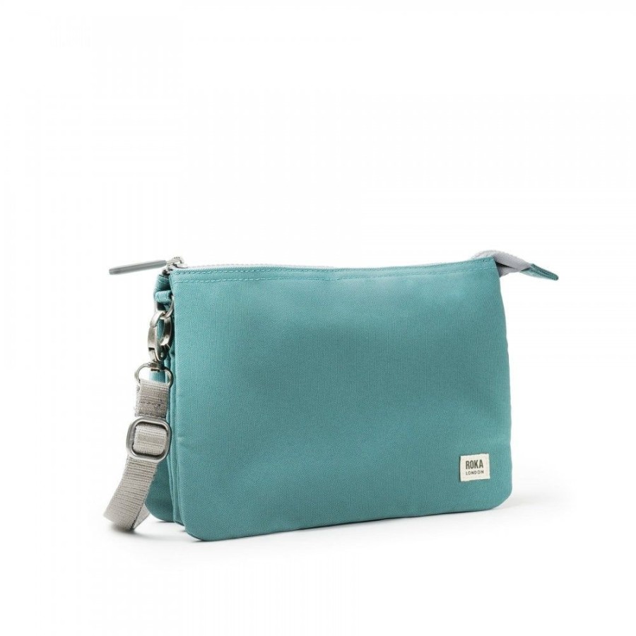 Bags Roka London | Carnaby Xl Recycled Canvas Sage