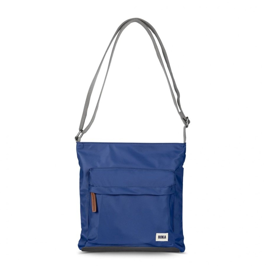 Bags Roka London | Kennington B Medium Sustainable Nylon Burnt Blue