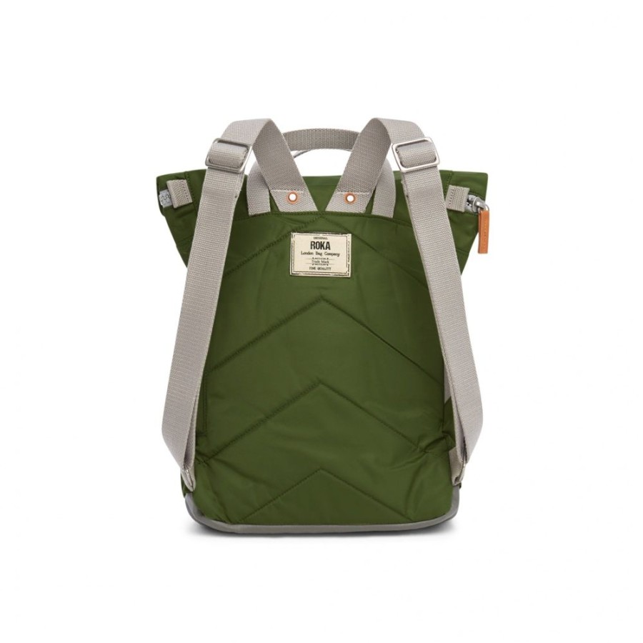 Bags Roka London | Canfield B Medium Sustainable Nylon Avocado