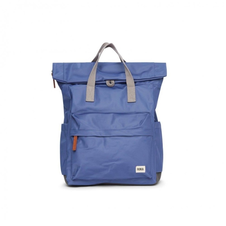 Bags Roka London | Canfield B Medium Recycled Nylon Burnt Blue