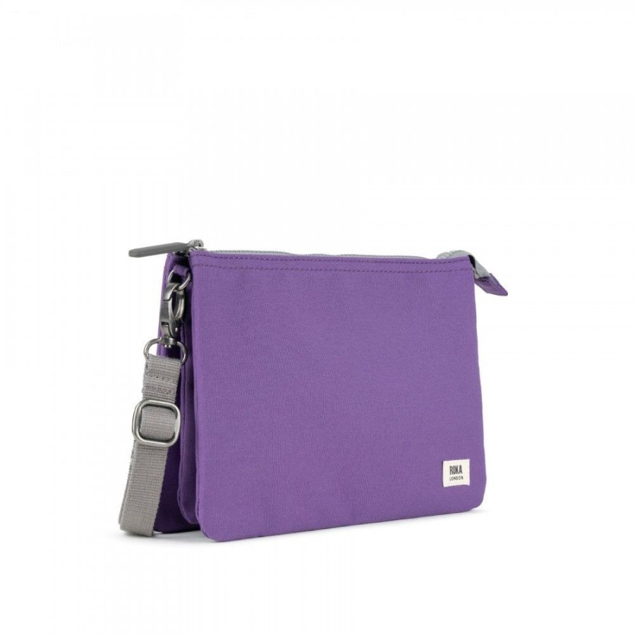 Bags Roka London | Carnaby Xl Recycled Canvas Imperial Purple