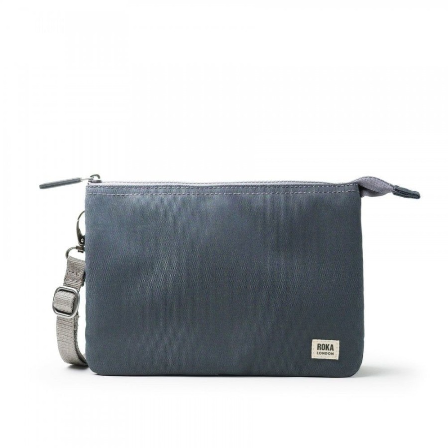 Bags Roka London | Carnaby Xl Recycled Canvas Smoke