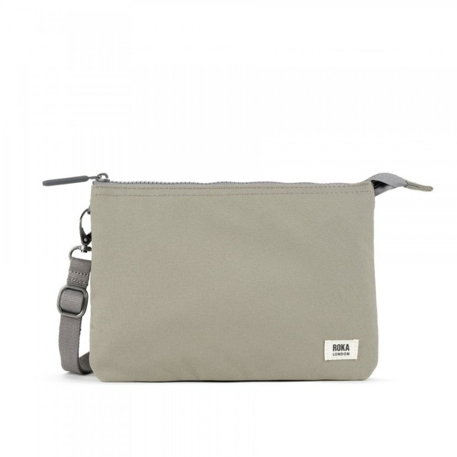 Bags Roka London | Carnaby Xl Recycled Canvas Coriander