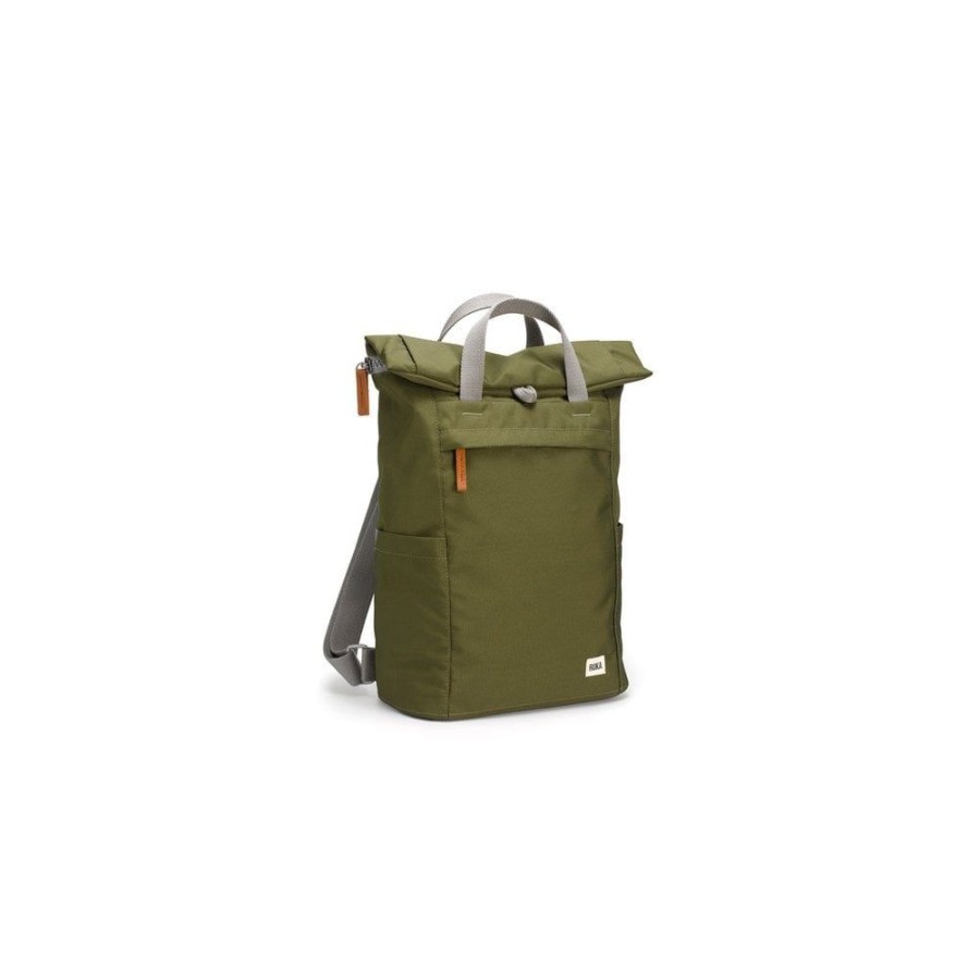 Bags Roka London | Finchley A Medium Sustainable Canvas Moss