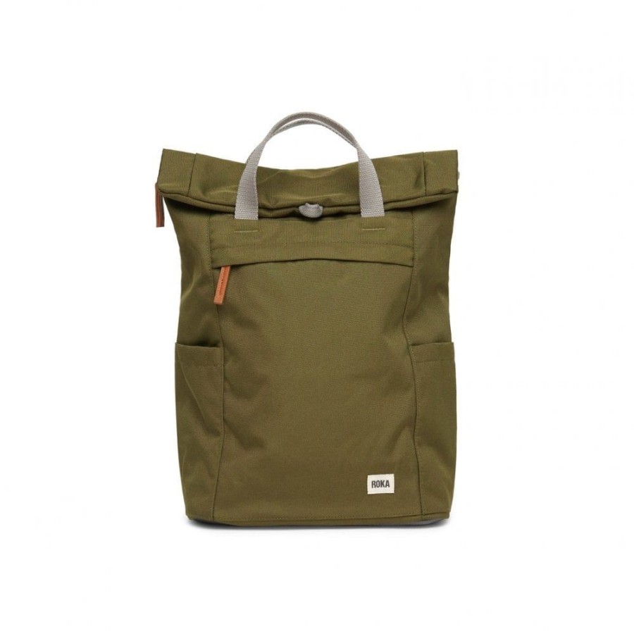 Bags Roka London | Finchley A Large Sustainable Canvas Moss