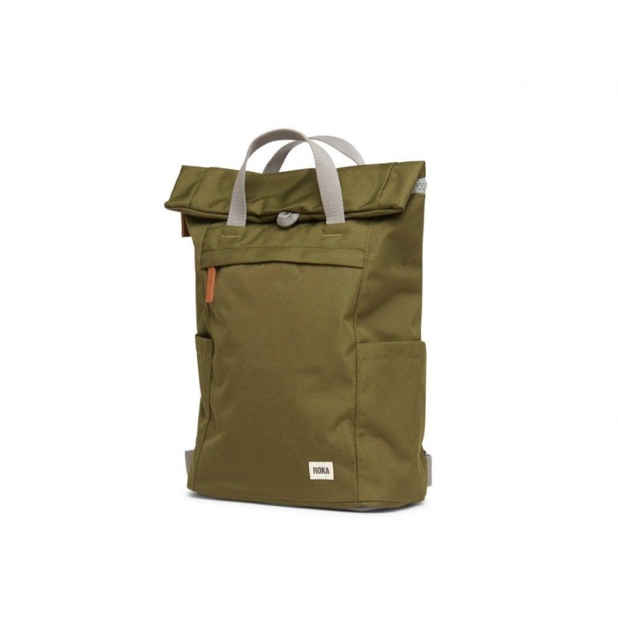 Bags Roka London | Finchley A Large Sustainable Canvas Moss