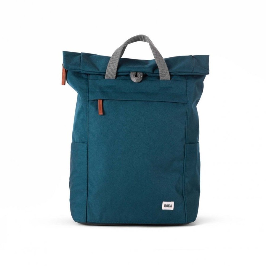 Bags Roka London | Finchley A Large Sustainable Canvas Teal