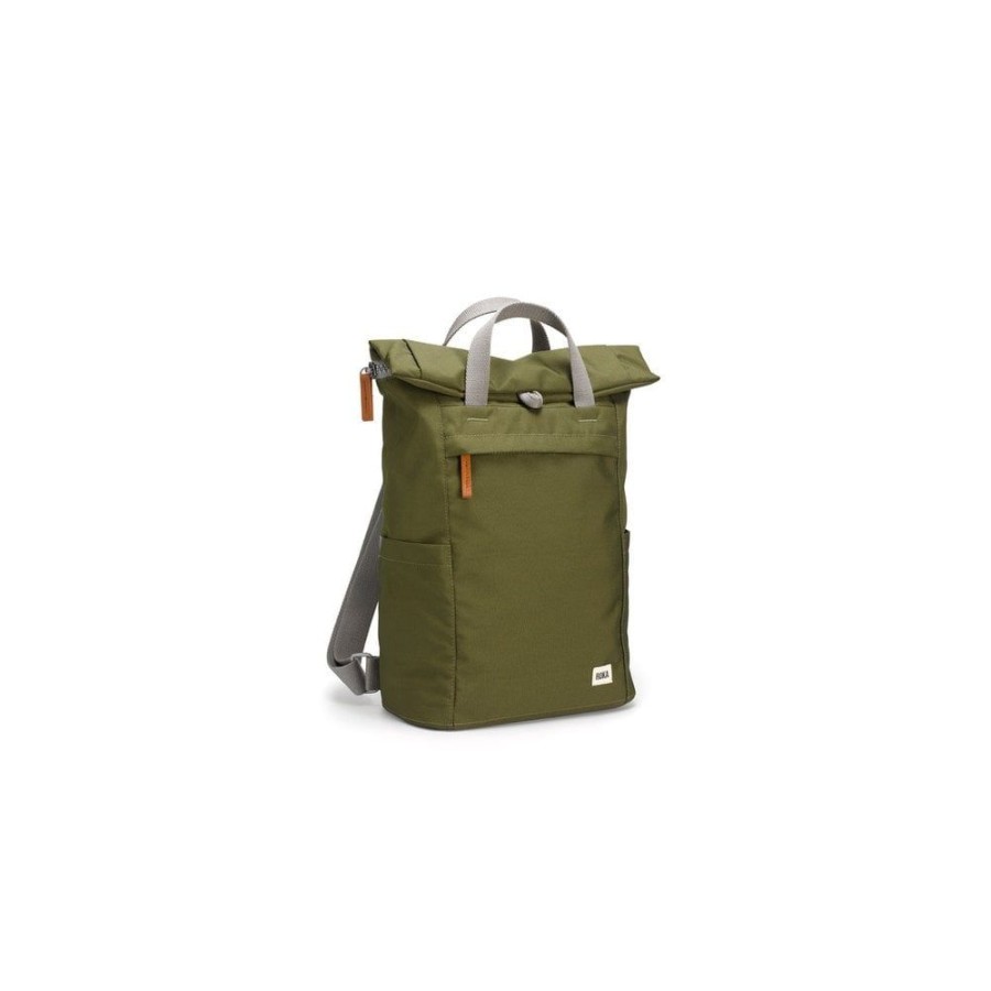 Bags Roka London | Finchley A Small Sustainable Canvas Moss