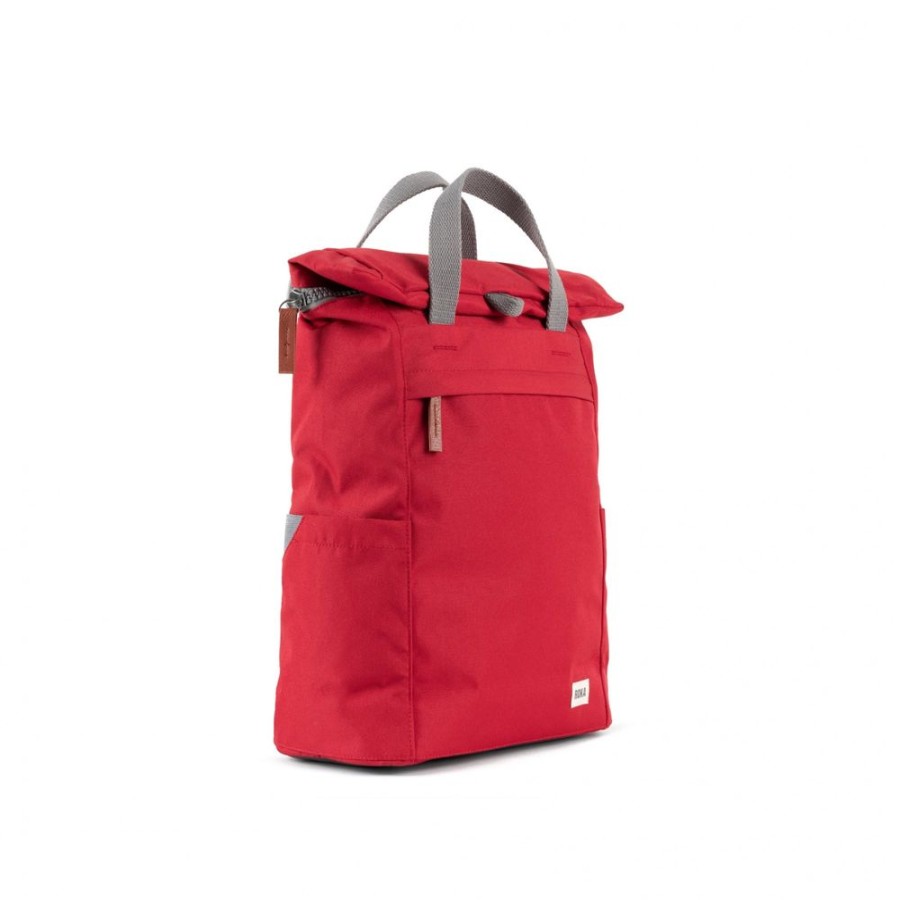 Bags Roka London | Finchley A Small Sustainable Canvas Mars Red