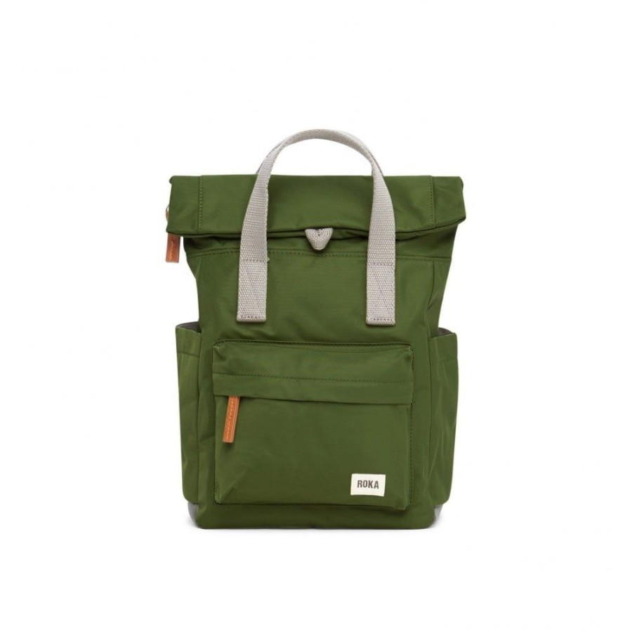 Bags Roka London | Canfield B Small Sustainable Nylon Avocado