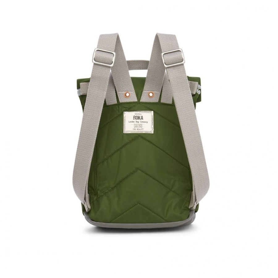 Bags Roka London | Canfield B Small Sustainable Nylon Avocado