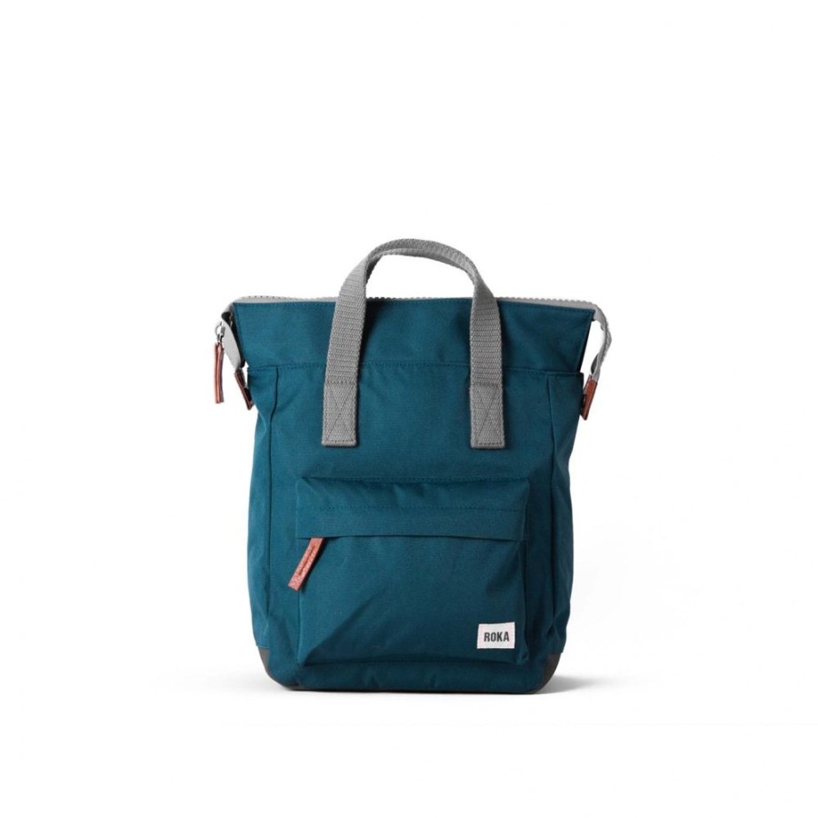 Bags Roka London | Bantry B Small Sustainable Canvas Teal